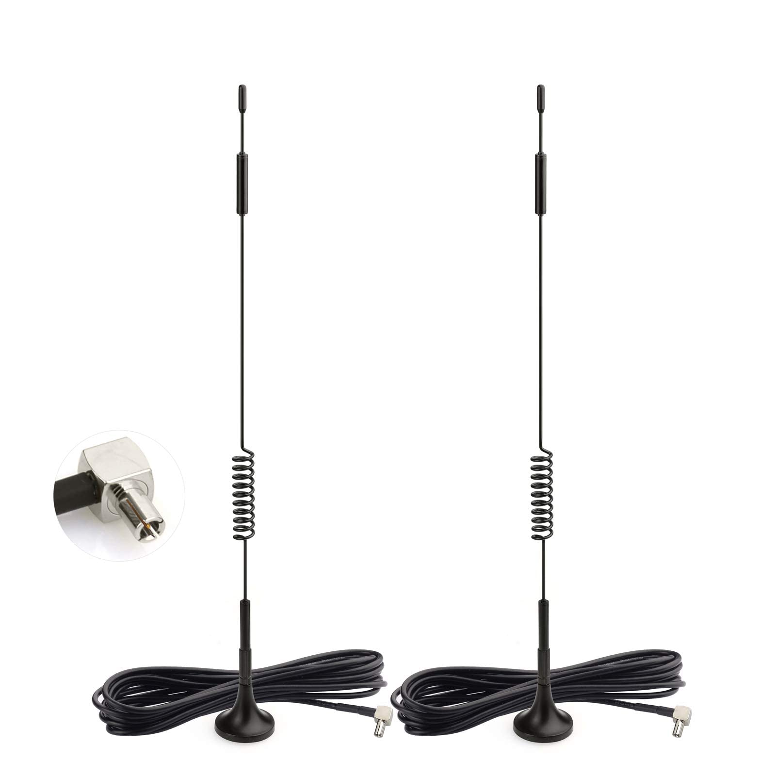 Bingfu Antenna 4G LTE 7Dbi TS9 Maschio Base Magnetica Cavo 3 m Compatibile con Modem USB Router Hotspot MiFi WiFi Mobile 4G LTE Jetpack AirCard AC791L AC815S AC770S,2 Pacchi