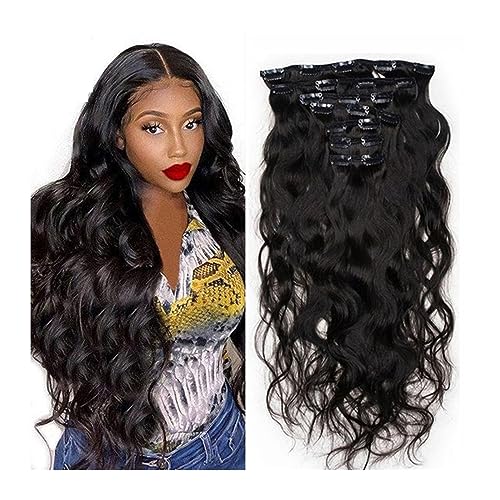 Extensiones de cabello ondulado con clips de alta calidad, pelo natural Remy