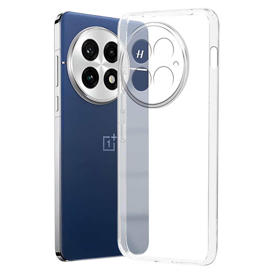 Image of Fashionury Crystal Clear Case for OnePlus 13 5G | Yellowing Resistance | Transparent TPU Silicone | Raised Camera Lips | Slim Transparent Cover