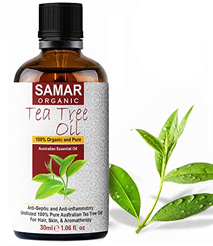 Teebaumöl - Premium Qualität 100% reines und zertifiziertes australisches australisches Teebaumöl Natürlich, unverdünnt, Verwendung in Antiseptika, Massagemischung und Hautpflegebehandlung - 30ml