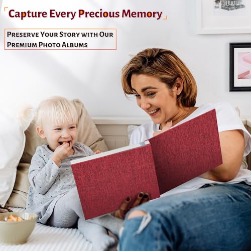 Image of Artfeel Photo Album Self Adhesive Scrapbook,Large Photo Book for 4x6,5x7,8x10 Pictures,DIY Album for Baby Wedding Family Travel Birthday,with Metallic Pen and Scraper