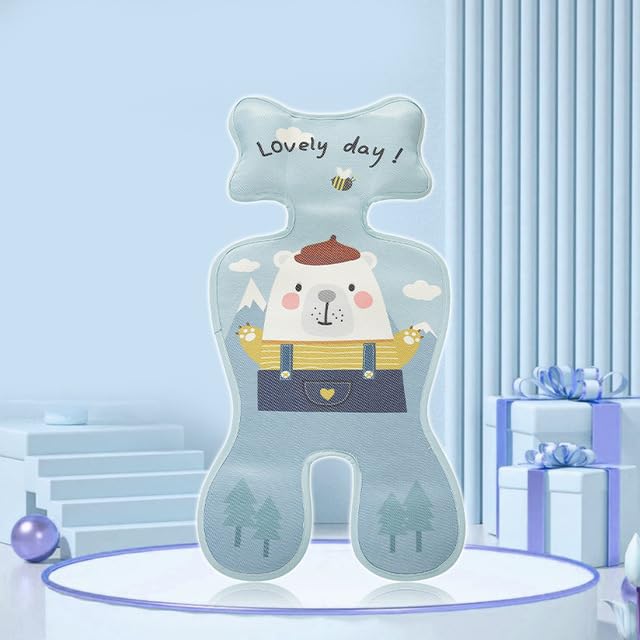 Summer ѕtrо||еr Cooling Pad 3D Air Mesh Breathable Mat Baby Trolley SEаt Cushion Soft Mattress ѕtrо||еr Pad Accessories 33X70CM (E)