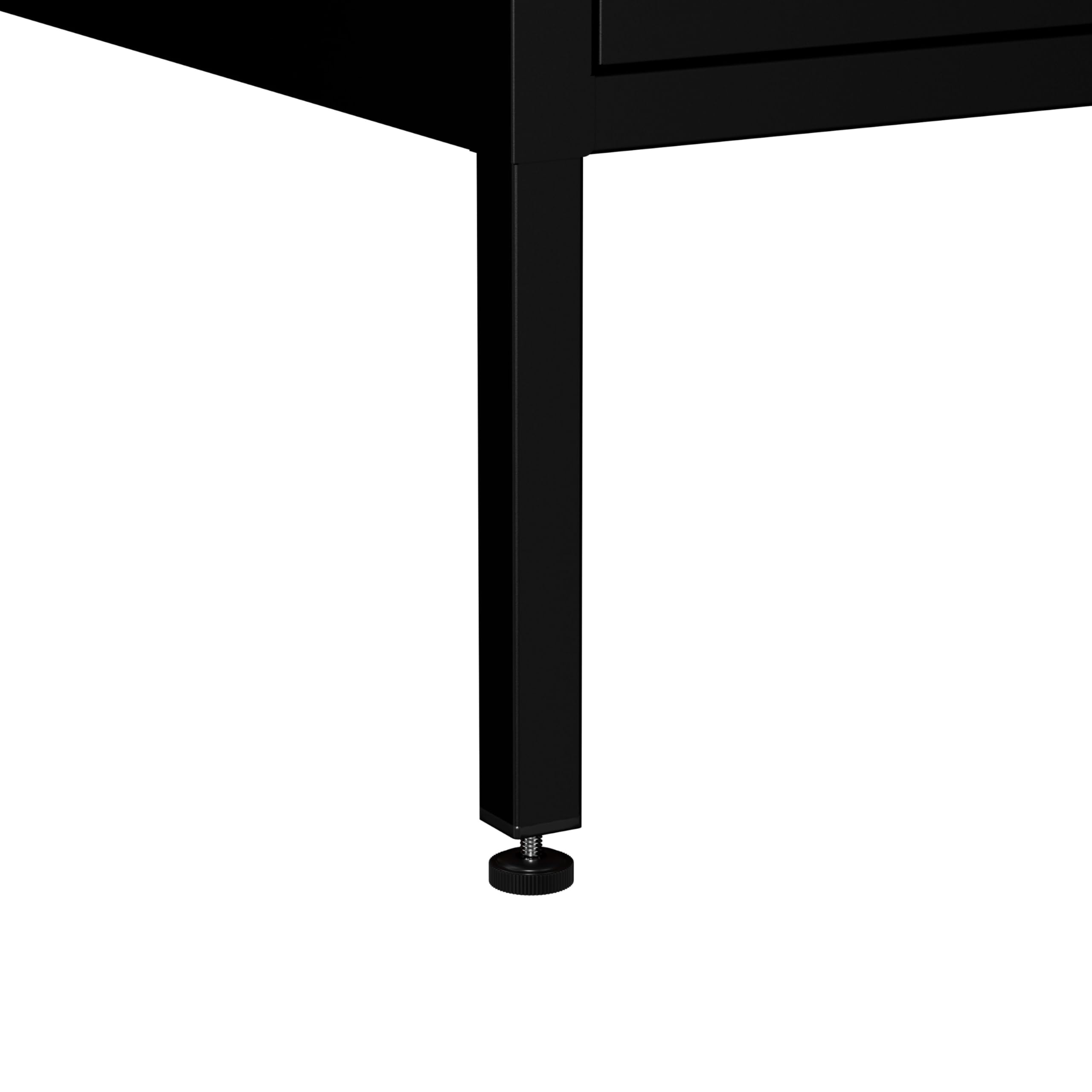 Mobile TV in Metallo – Lowboard Industriale – 100x40x65 cm – Mobile Porta TV per Soggiorno (Nero)