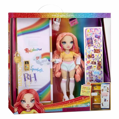 RAINBOW HIGH Design & Stlye Set de Juego de Taquilla – con estantes, Perchas, Accesorios y Pegatinas, Juguete y Regalo Ideal para niños de 4 a 12+ años