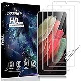 [Compatible Model] The screen protector specifically design for Samsung Galaxy S21 Ultra. Include 3 packs flexible TPU film, installation and cleaning kits. [Support Fingerprint] Support fingerprint reader, the ultra-thin thickness makes your phone l...