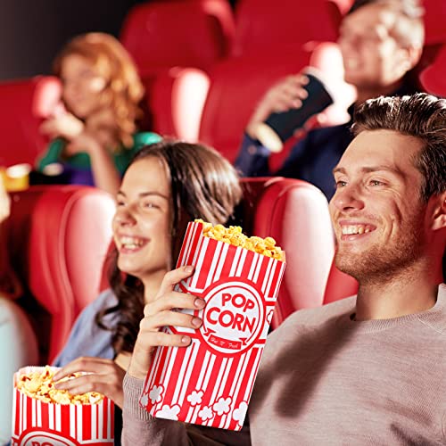 Image of Potchen 500 Pcs Popcorn Bags 2 oz Bulk Popcorn Holders Grease Tear Resistant Disposable Treat Bags for Carnival Movie Night Birthday Party Favors Home Business Supply