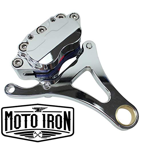 Moto Iron 116-0050 Springer Front End Brake Caliper Kit Left Side Chrome thumb #2