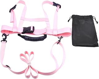 Children Ski Harness Snowboarding Shoulder Strap Leash Material for Beginner Speed Guidance Suitable for Outdoor Ski Slope Ice, Pink