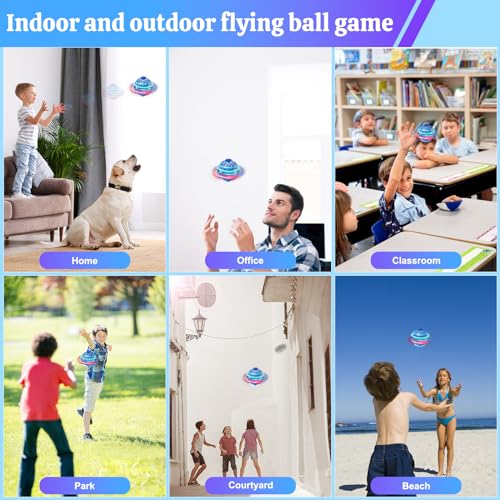 Flying Orb Ball Toy, Hand Controlled Boomerang Orb Throw-Proof Durable Mini Fly Spinner Led Lights Magic Ball Shining Cool Toys Birthday Gifts