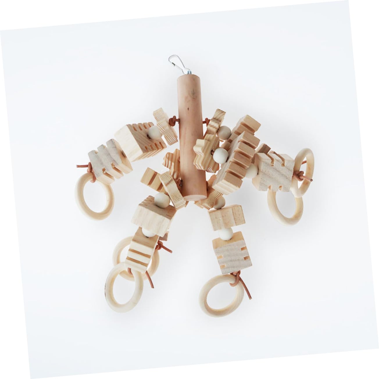 YARNOW 2piezas Juguete De Madera para Pájaros para Masticar y Moler Accesorio De Entretenimiento para Periquitos y De Jaulas Actividad Física y Diversión
