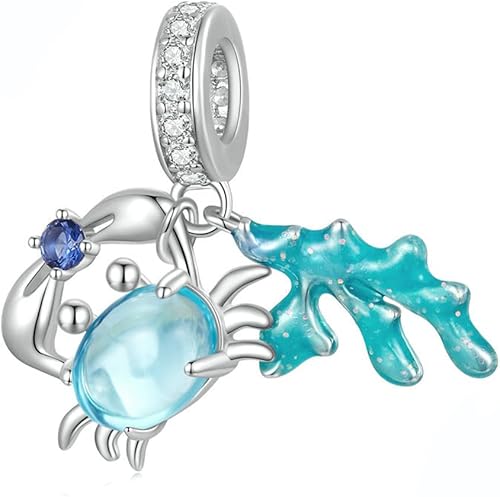 ARTCHARM Blue Dream - Abalorios submarinos para playa, cuentas de perlas para pulsera original, collar de bricolaje