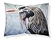 Caroline 's Treasures 8652pillowcase blau Heron Feuchtigkeitstransport Stoff Standard Kissenbezug, groß, Multicolor