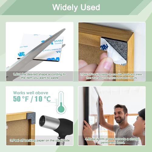 Weenkilly SMT 80 Pcs Double Sided Foam Tape- Black Waterproof Self Adhesive Pads thumb #6
