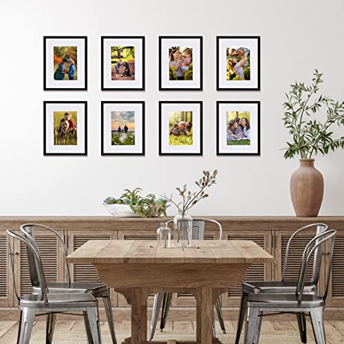 Cadres photo noirs 20x25 cm lot de 10 pour harmoniser vos photos de famille