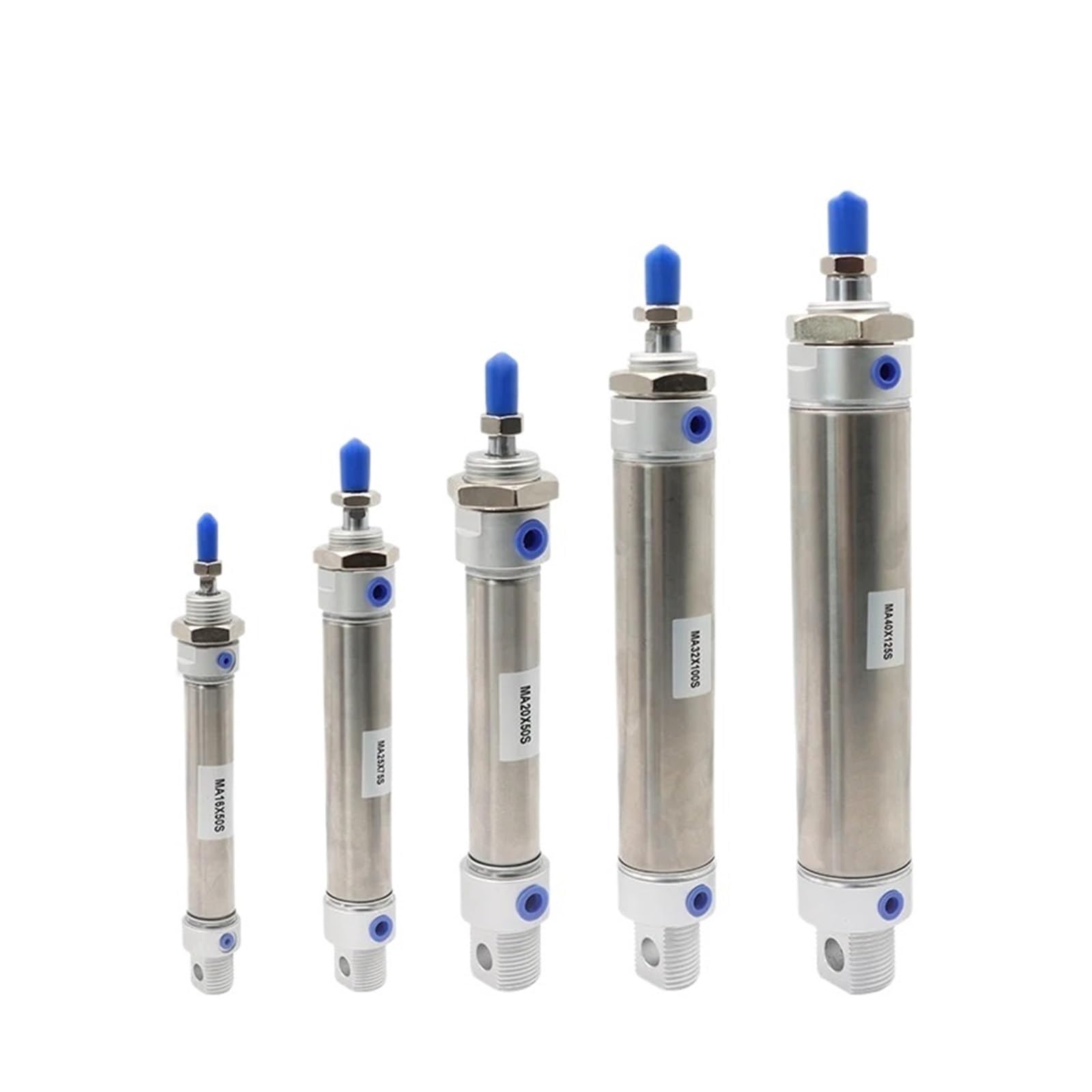 Vérin pneumatique anti corrosion en acier inoxydable MA 40mm course 75mm aimant