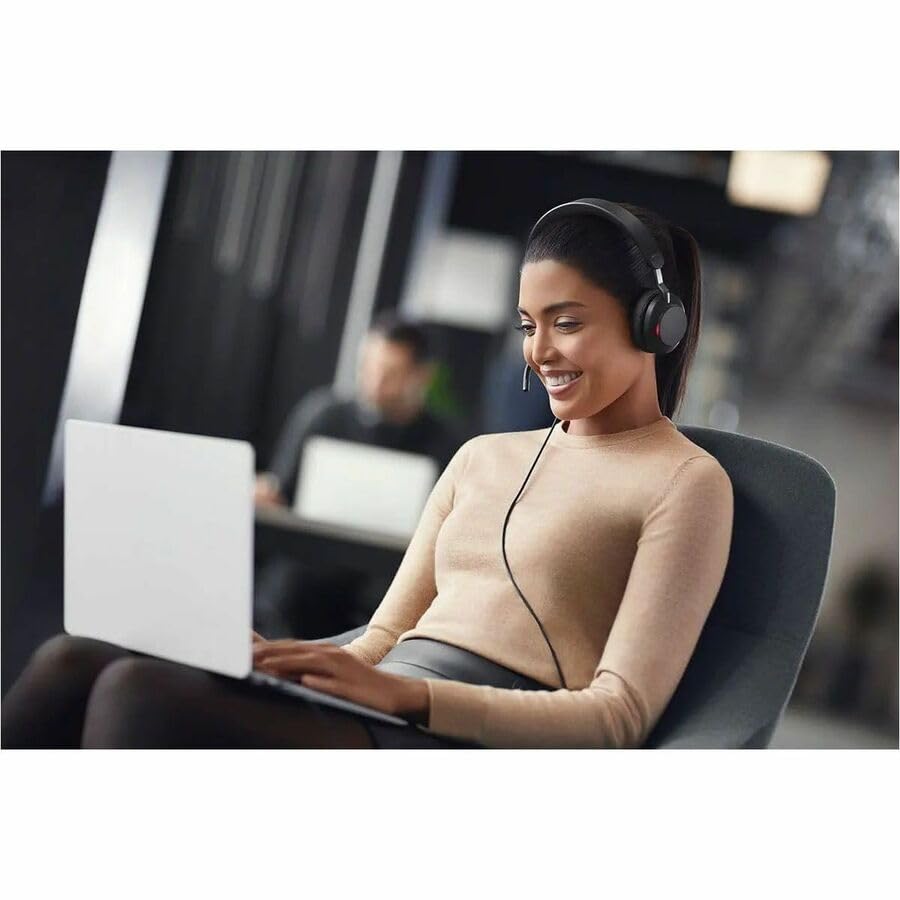 Image of Jabra Evolve2 40 SE (2026 Version) Wired Stereo Noise-Cancelling Headset - Features 3-Microphone Call Technology and USB-C /A Cable - MS Teams Certified, Works with All Platforms - Black