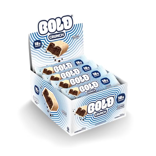 Barra de Proteína Bold Crunch Cookies & Cream 60 g-18 g de Proteína- Caixa com 12 Unidades