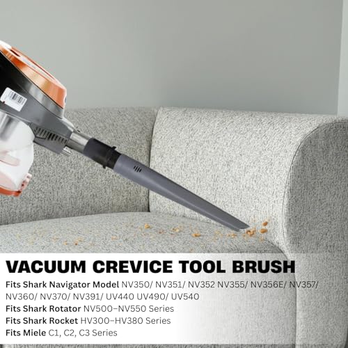 Image of For Shark Crevice Tool Attachment with Adapter Kit, Compatible with Shark Navigator NV350 NV351 NV360, Rotator NV500, Rocket HV300 HV301 - Vacuum Attachments & Accessories for Tight Spaces