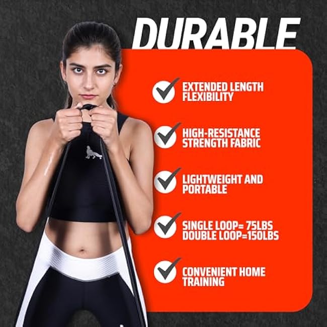 Fabric Resistance Bands for Women and Men - Non-Slip, Durable Exercise Bands for Stretching, Yoga, and Home Fitness