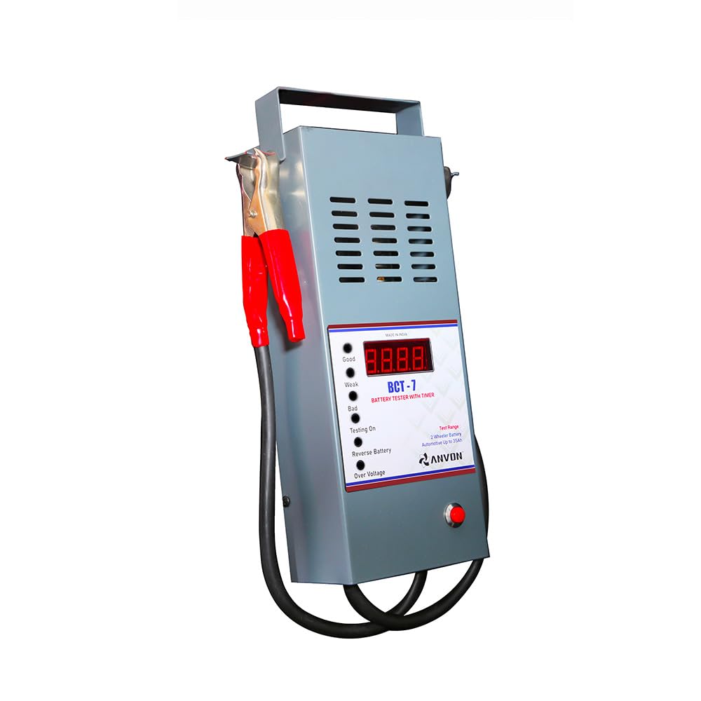 12 Volts Digital Battery Load Tester for 2-Wheeler & Car Batteries up to 35Ah | Digital Voltage Display | LED Battery Health Indicator | Reverse Polarity Protection | Alternator Check-image-18