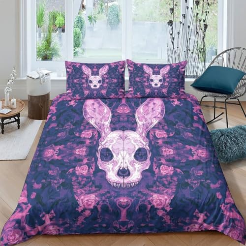 Housse de couette hypoallergénique violette 200x200 microfibre