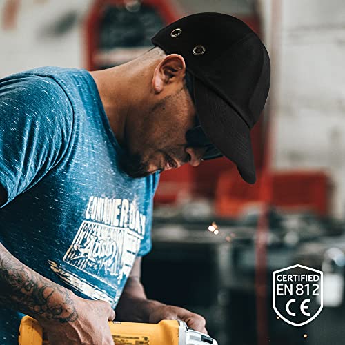 Safety Bump Cap Baseball Hat Style Lightweight Head Protection Cap Hard Hat For Men Women (Classic Black) #TOP2