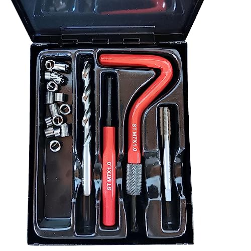 Kit filets rapportés M7 x 100 type Helicoil pour réparer un filetage foiré pas 1.00