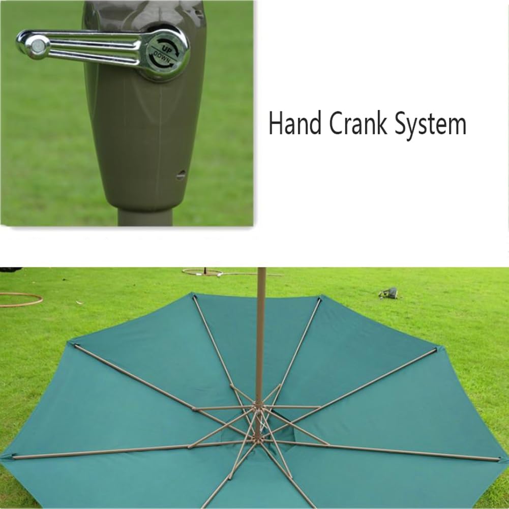 Parasol Tarasowy 2,7 M, Parasol Ogrodowy, Tkanina Poliestrowa, Ochrona Uv, Parasol Zewnętrzny, Na Taras Plażowy, Do Ogrodu, Basenu Zewnętrznego,Darkgreen