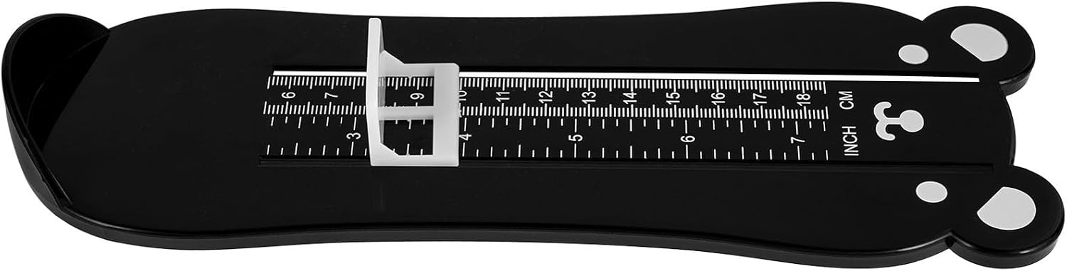 VANZACK Baby Foot Measuring Device for Kids Shoe Sizer Black ABS Plastic