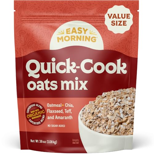 Easy Morning Quick Cook Oatmeal Mix, Organic Ingredients, Naturally Gluten-Free,