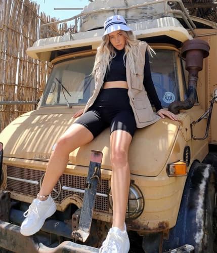 FuelMeFoot 3er Pack Radlerhose Damen Mit Taschen High Waist, Kurze Sporthose Blickdicht Elastisch Leggings Für Sport Gym Yoga Lauf Sommer Alltag