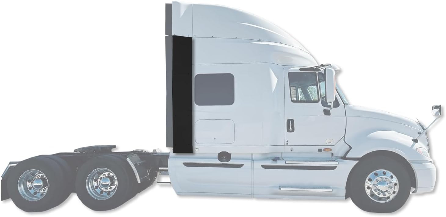 KOZAK Bottom Lower Wind Fairing Cab Extender (Right Passenger Side) Compatible with International Prostar PLUS Logo, License Plate Frame, 2X 22 Windshield Wipers and Vest