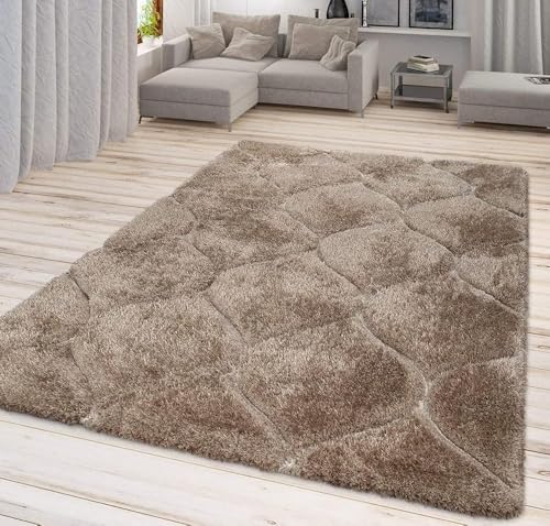 Image of Shaggy Carpet for Living Room 6X8 FEET Fluffy Plush Area Rug, Thick Fur Floor Carpet Modern Cozy Rug for Home Decor, Kids Room Bedside Hall, Durable Comfortable Shaggy Rug (Beige)