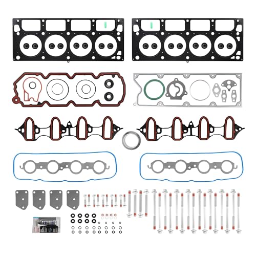 Image of KAX Engine Cylinder Head Gasket Set Kit Compatible with Chevy Silverado 1500 /GMC Sierra 1500 2004-2009, Tahoe Yukon 2004-2006, Express 2500 2004-2008, Avalanche 1500 Savana 4.8L 5.3L, OE# HS26190PT-2