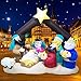Ycolnaefllr 182 cm Weihnachtsdekoration aufblasbare Krippe, Weihnachtskrippe von Jesus, weihnachtliche Außendekoration für Gärten und Partys