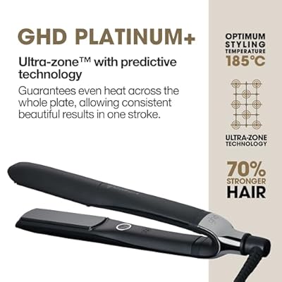 ghd Platinum+ Styler 1 Flat Iron Hair Straightener, Professional Ceramic Hair Styling Tool for Stronger Hair, More Shine, More Color Protection