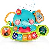 EastSun Juguete educativo temprano de elefante musical para bebé de 6 meses
