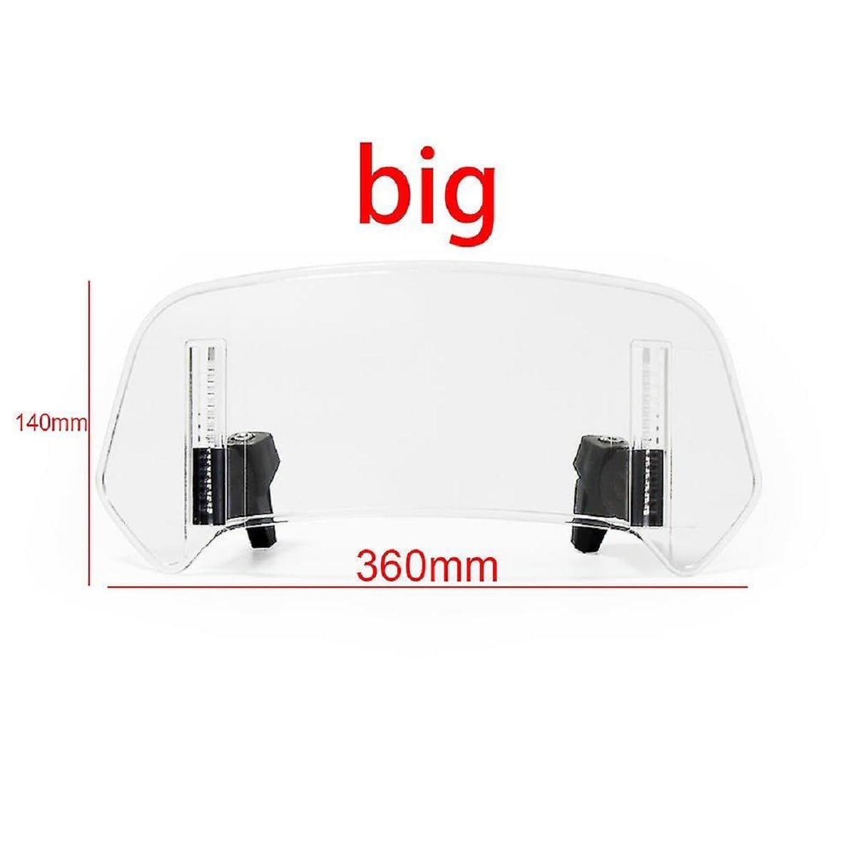 Parabrezza Moto per Moto Guzzi V7, Estensione Parabrezza Deflettore Antivento, Deflettore Moto Regolabile, Spoiler Parabrezza,A-360mm × 140mm