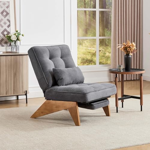 DEHUDEOUHS Este sillón de 127 x 73 x 90 cm es un sillón ergonómico con Respaldo Ajustable, reposapiés y Soporte Lumbar. Es Ideal para Salones, dormitorios y oficinas.