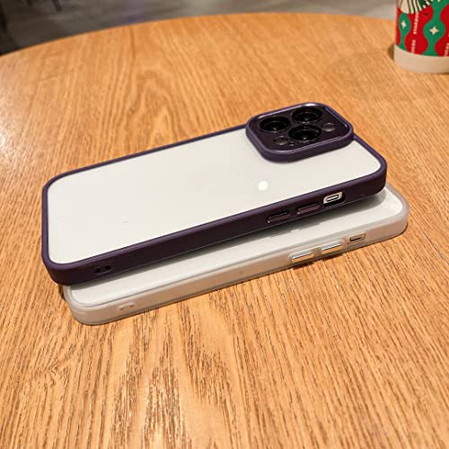 Koniee Specially Designed For Iphone 14 Pro Max Phone Case, Fully Body Shockproof Semi Transparent Phone Case With Silicone Bumper, Suitable For Iphone 14 Pro Max 6.7 Inches (Light Blue) #TOP4