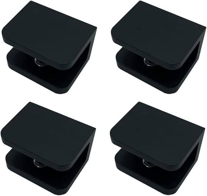 Pack of 4 LukLoy Brass Glass Clip, NoDrillinGlass Glass