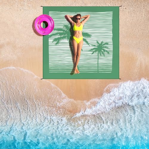 AISPARKY Beach Blanket Waterproof Sandproof Quick Drying Beach Mat Extra Large Outdoor Picnic Blanket for Travel Camping Hiking — view 4