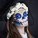 ZERHOK Tatuaje Cara temporales Halloween 8pcs Etiqueta Mascarada diseño cráneo con Gemas...