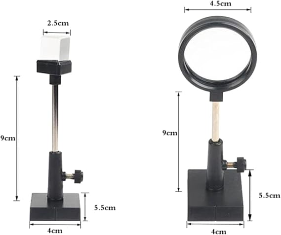 Physical Optics Experiment Lens Demonstrator Tool Assembly DIY Projects Teaching Tool Science Classroom Optics Kits for Teens, 6pcs, 16.5cmx12cmx6cm
