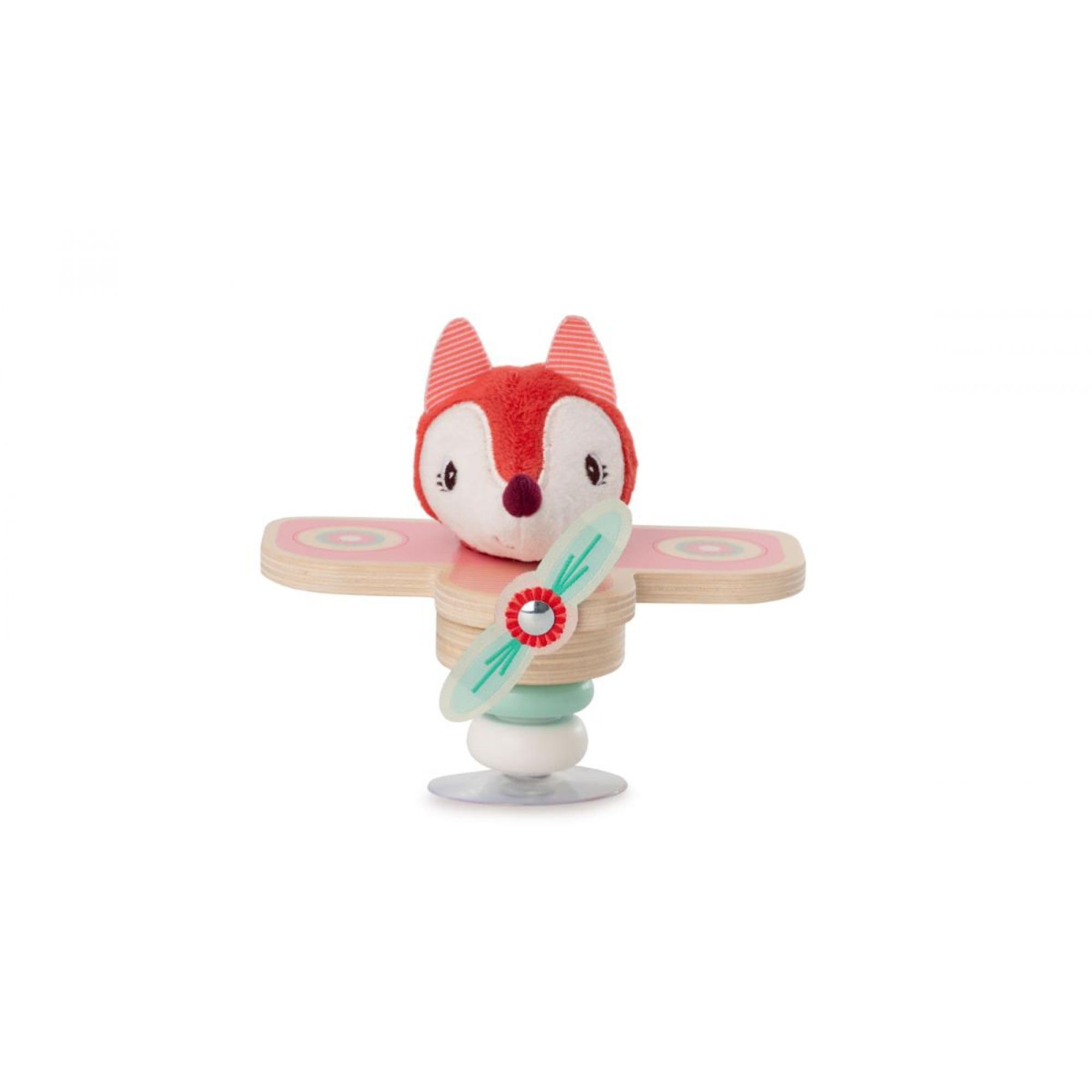 LILLIPUTIENS, Alice in Airplane Swing with Suction Cup, Interactive Baby Toy with Bell and Wooden Rings