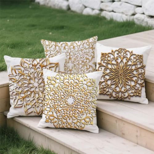 Housse de coussin 50x50cm lavable avec fermeture éclair invisible - 4