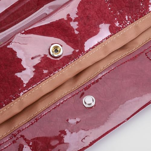 Image of Lushandy PVC Tote Bag for Women Jelly Beach Bag Top Handle Hobo Handbag | Water-Resistant, Wipe Clean, Lightweight
