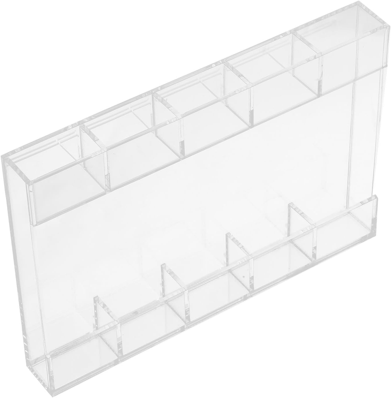 Straw Storage Box Acrylic Wall Mounted Organizer with Compartments