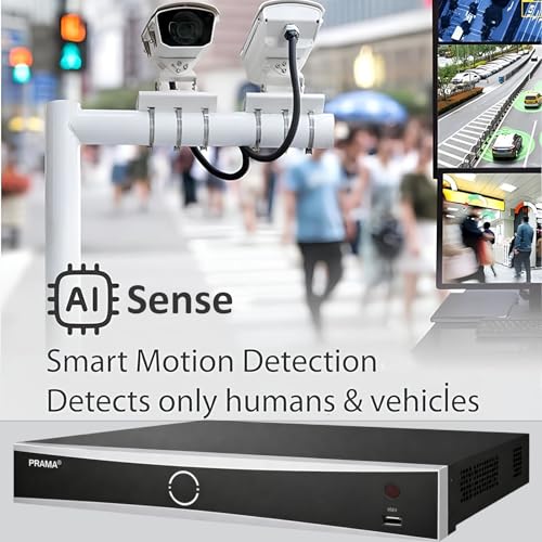 Image of PRAMA PT-NRAS2A32-K2 32 Channel AIsense Network Video Recorder with H.265+ Compression, 2 SATA Interface Supporting HDD up to 10TB Per HDD, 4K HDMI, Upto 80 mbps Incoming Bandwidth.