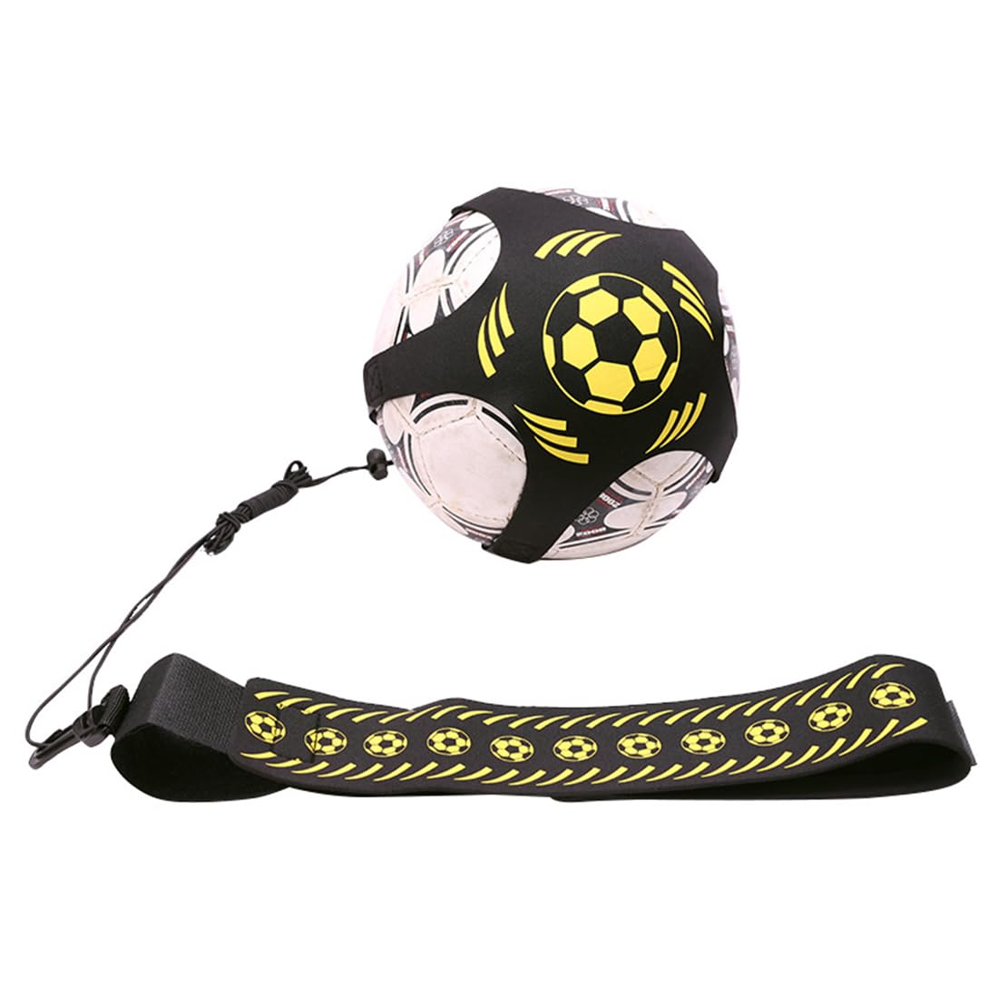 Cinturón de cintura ajustable entrenador de fútbol, cinturón de fútbol elástico ajustable, equipo de banda elástica para balones de fútbol para control del balón